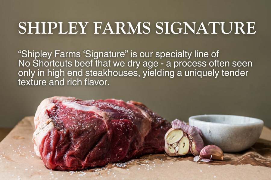 Shipley Farms Signature dry-aged beef